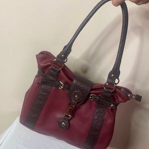 GAL FAUX LEATHER PURSE COLOR MOROON / BROWN